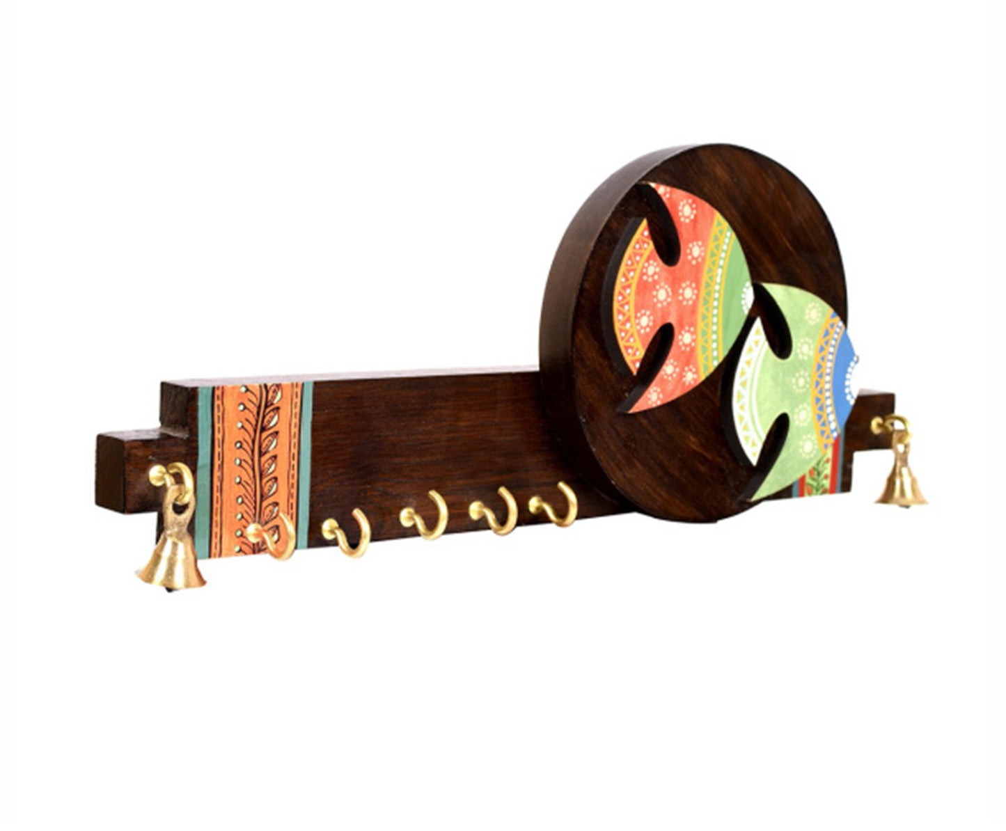 Udaipur Handicrafts Wood Multicolor Madhubuti Fish Handcrafted Key Holder