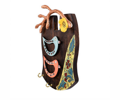 Udaipur Handicrafts  Tribal Art Bird Theme Key Holder