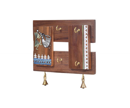 Udaipur Handicrafts Wood Rhythmic Melodies Key Hanger