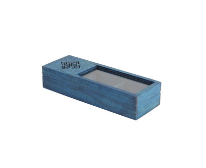 Udaipur Handicrafts Hand-made Distress Blue Wooden Multipurpose Box