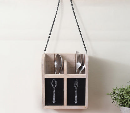 Udaipur Handicrafts Mango Wood Kitchen Cutlery Holder from Style Wood Collection