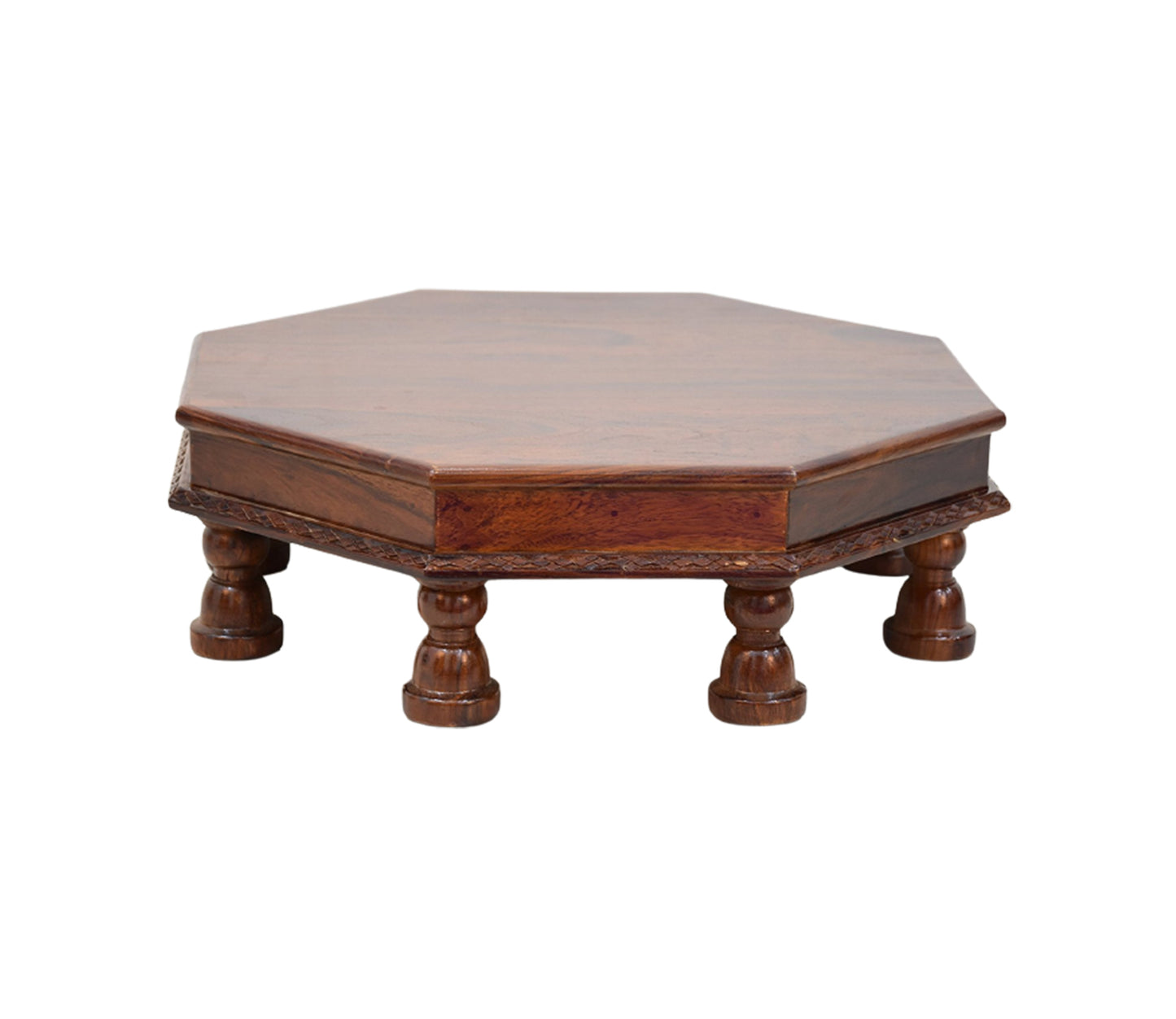 Udaipur Handicrafts Modern Style Brown Wooden Chowki