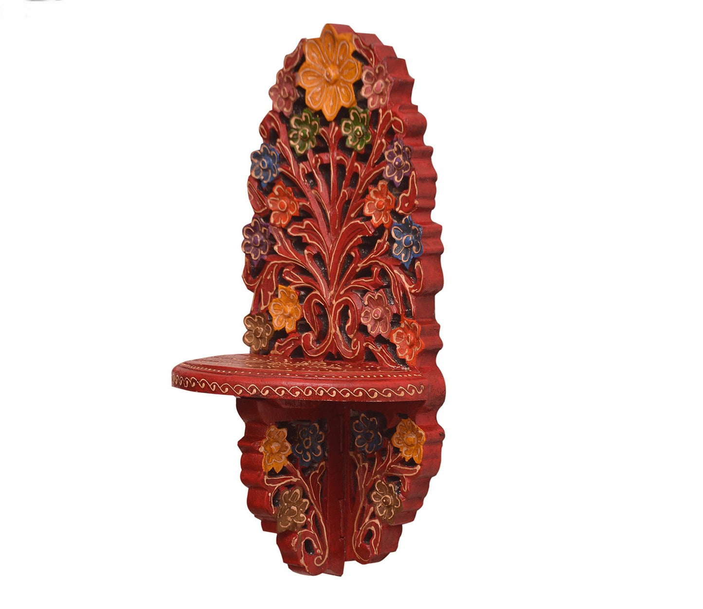 Udaipur Handicrafts Wooden Hand Painted Shelf