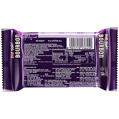 Parle Fab Bourbon Biscuits, 54 g Pouch