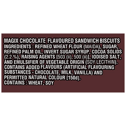 Parle Magix Sandwich Biscuits - Chocolate, 34 g Pouch