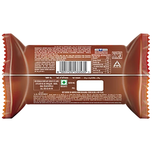 Sunfeast Bounce Choco Creme Cookies, 30 g Pouch