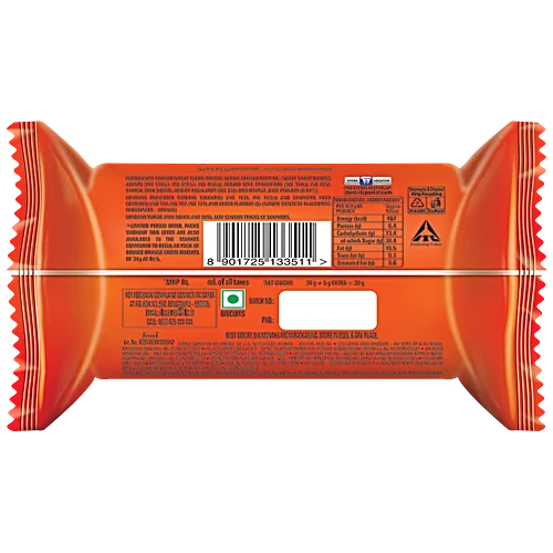 Sunfeast Bounce Biscuits - Orange Creme Cookies, 30 g