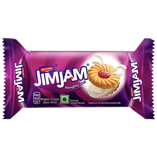 Britannia JimJam Naughty Jam Biscuits, 57 g