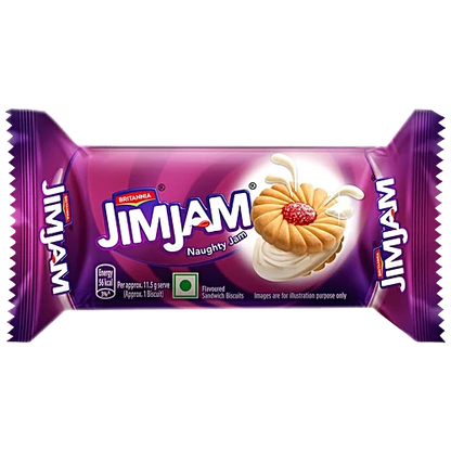 Britannia JimJam Naughty Jam Biscuits, 57 g