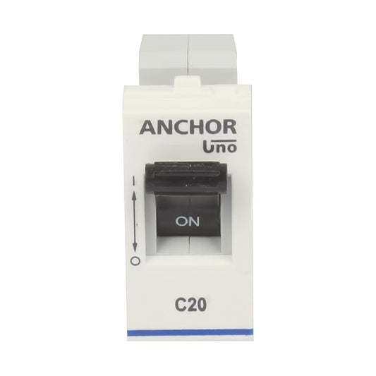 Anchor by Panasonic UNO Mini Penta Modular 16 Amp Single Pole C Curve MCB | Single Pole 16A MCB (65983-2)