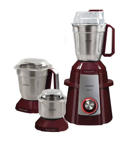 Havells Premio 750-Watt Mixer Grinder with 3 Jars (Cherry)