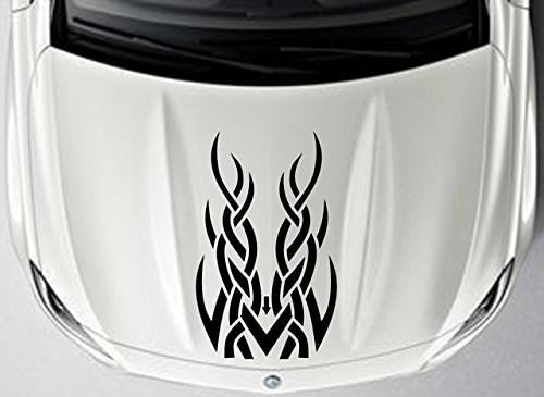 Akshar Arts Bhuwana Racing Design Windows, Sides, Hood, Bumper Car Sticker for All Cars