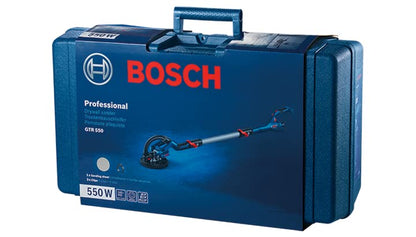 Bosch GTR 550 Drywall Sander, 550W, 215 mm, 910 rpm, UltraFlexible Head, Ceiling Suction, 4.8 kg + Carrying Case, 1 Soft pad Set, 1 Sanding Sheet, 3 Cable Clip, 1 Year Warranty