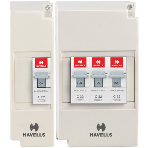 Havells Utility MCB ENCL DP Metal Enclosure 2 Pole Cutout (Grey)