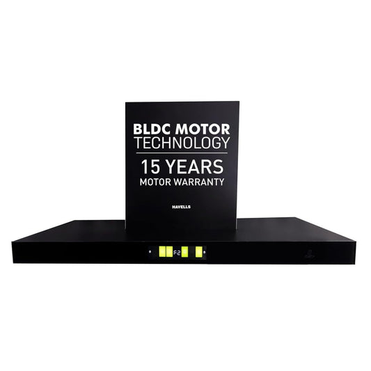 Havells Mirak BLDC 90cm T Shape Glass Chimney|Powerful 1700 m³/hr Suction|Filterless Tech|Gesture & Touch Control|Auto Heat Clean|15 Yr Motor & 5 Yr Product Warranty by Havells|Free Installation Kit