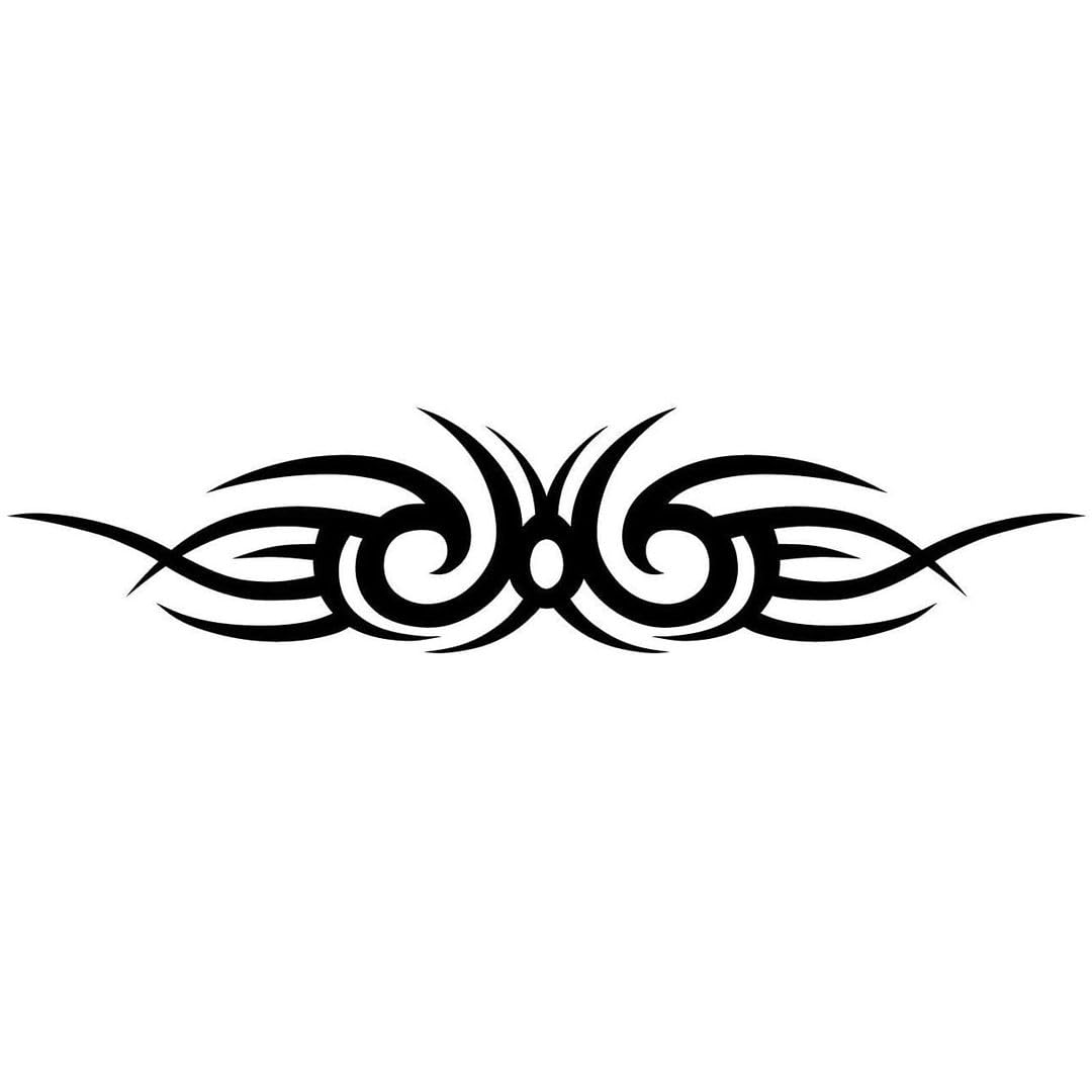 Akshar Arts Bhuwana Decals Stickers Like Tattoo Pack of 2 Car Bike Bumper Hood Window Waterproof Black (20X12CM)