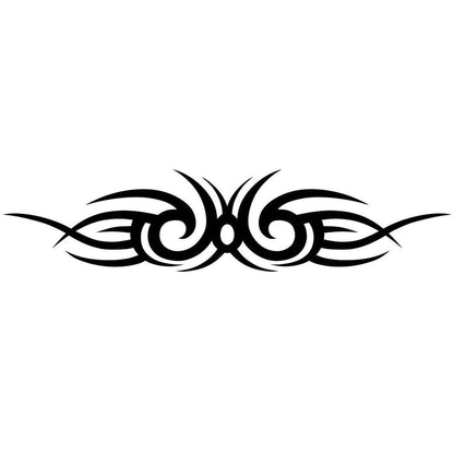 Akshar Arts Bhuwana Decals Stickers Like Tattoo Pack of 2 Car Bike Bumper Hood Window Waterproof Black (20X12CM)