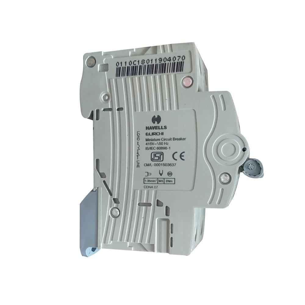 Havells Euro-II 10A Double Pole C Curve MCB, DHMGCDPF010