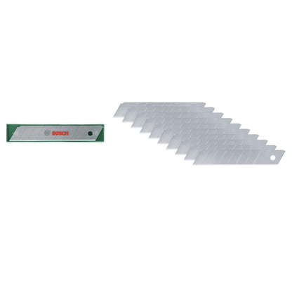 BOSCH 18mm Snap Off Blades 10-Piece Superior Sk5 Steel For Precision Cuts, Extended Use With 7 Snap-Off Sections