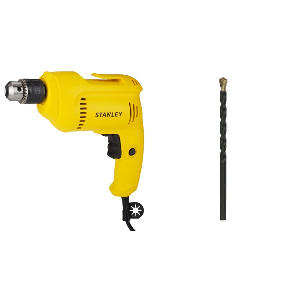 STANLEY STDR5510 550W 10mm Reversible Corded Electric Rotary Drill (Yellow)