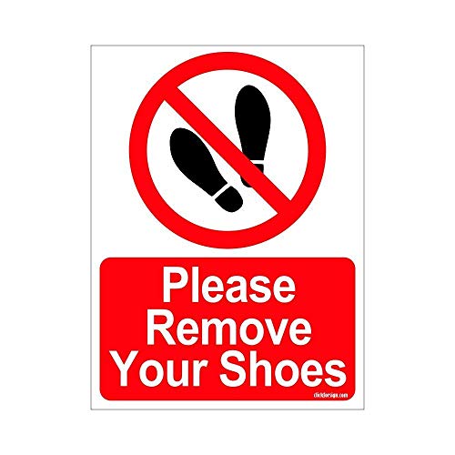 Akshar Arts Bhuwana SIGN35-M-1-2x Please Remove Your Shoes Sign Board