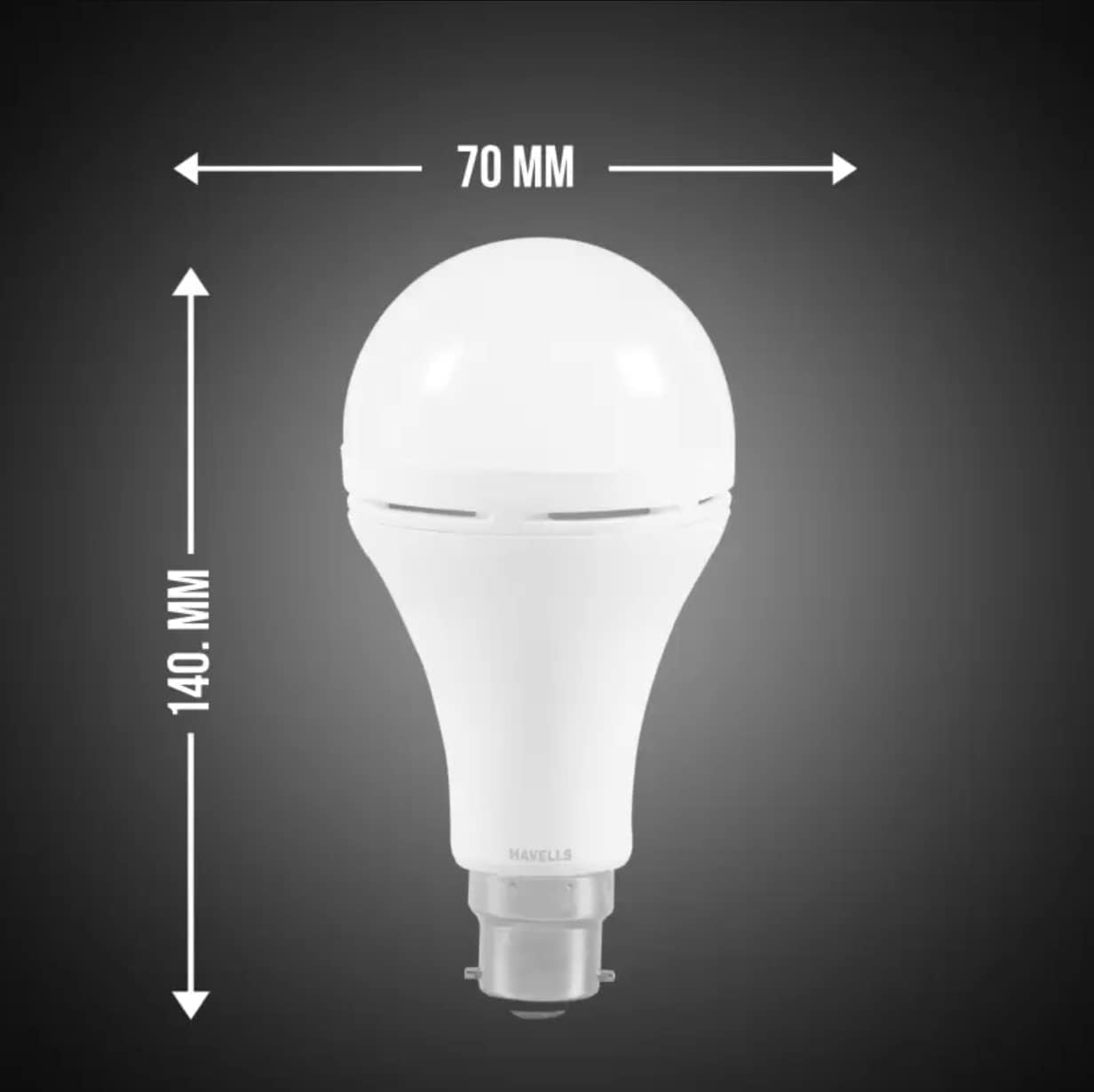 Havells 12W wattage Bulb | High CRI & High Efficiency | Energy Efficient | Mercury-Free | 4KV Surge Protection | 100 Lumens Per Watt |Cool Day Light (6500K) b22d(Pack of 8)