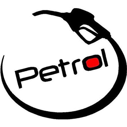 Akshar Arts Bhuwana  Petrol Car Sticker for Fuel Tank Lid Exterior Stickers (Black & Red)