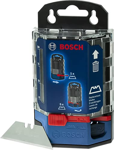 BOSCH Professional 50 Trapezoid Replacement Blades in Handy Dispenser, Compatible with All BOSCH Professional Standard Universal Knives