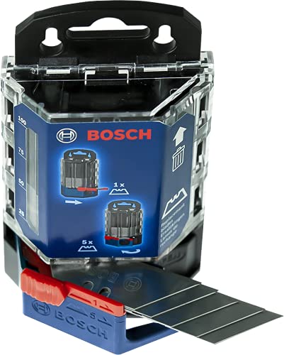 BOSCH Professional 50 Trapezoid Replacement Blades in Handy Dispenser, Compatible with All BOSCH Professional Standard Universal Knives