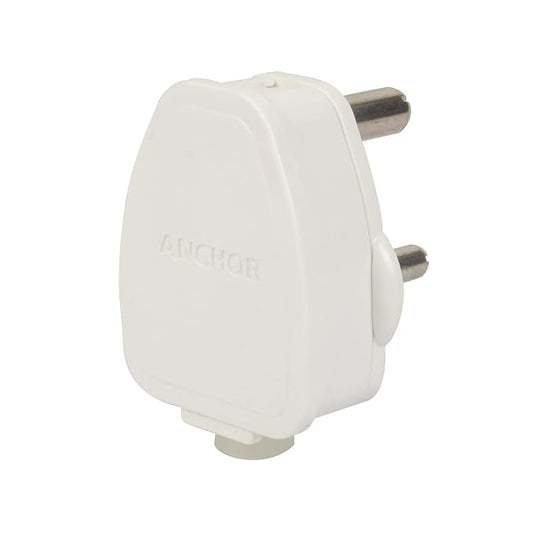 Anchor by Panasonic Plug Top 6A, 3 Pin, ISI Certified, Secure Fit for Home, Office & Appliance Use – White (Pack of 4)
