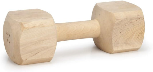 Udaipur HandiCrafts Wooden Dumbbell Chew Toy, 100% Natural Wood Training Toy for Dogs and Puppies - Keeps Teeth and Gums Healthy Oral Care