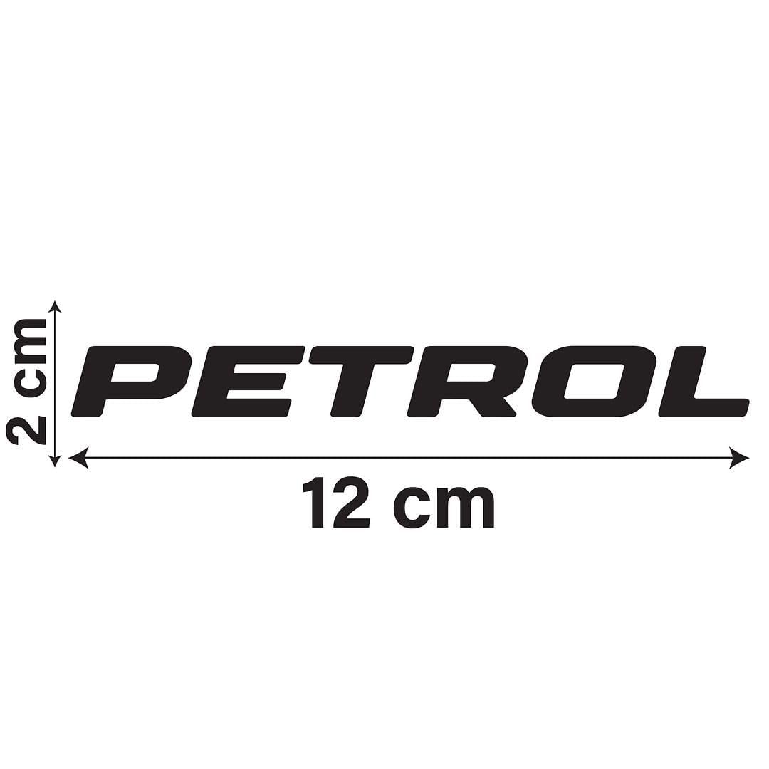 Akshar Arts Bhuwana 1pcs Petrol Self-Adhesive Vinyl Sticker for Vehicle's Fuel Tank Black (12cmX2cm)_202308-P27