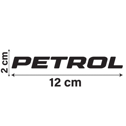 Akshar Arts Bhuwana 1pcs Petrol Self-Adhesive Vinyl Sticker for Vehicle's Fuel Tank Black (12cmX2cm)_202308-P27