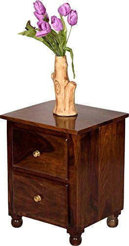 Udaipur Handicrafts Wood Bed Side Table
