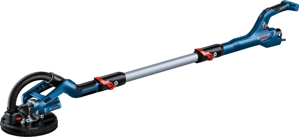 Bosch GTR 550 Drywall Sander, 550W, 215 mm, 910 rpm, UltraFlexible Head, Ceiling Suction, 4.8 kg + Carrying Case, 1 Soft pad Set, 1 Sanding Sheet, 3 Cable Clip, 1 Year Warranty