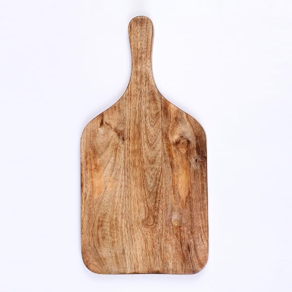 Udaipur Handicrafts Chopping Board/Cutting/Serving Platter for Kitchen Vegetables, Fruits & Cheese | Natural Acacia Wood | 42 x 18 x 1.5 cm | Handcrafted