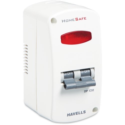 Havells Home Safe Mini MCB with Enclosure PVC Plastic Base Model (White)
