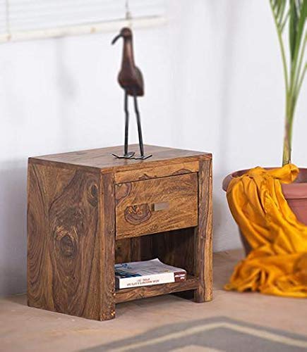 Udaipur Handicrafts Wood Bed Side Table