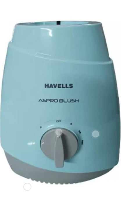 Havells Aspro Plus 400W 2 Jar Mixer Grinder, High Speed 21000 RPM Motor, 304 SS Blades, 5 Years Motor Warranty With Overload Protector, 1.5 Ltr Bigger Size Blending Jar, Blue, Transparent