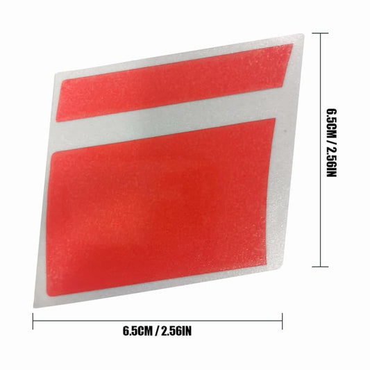Akshar Arts Bhuwana (Red) Wheel Decals Hash Stripe Stickers Fits 18''- 21'' Wheels, 6Pcs Reflective Car Wheel Rim Decal Stripes Decoration Accessories Compatible with Aadi A1