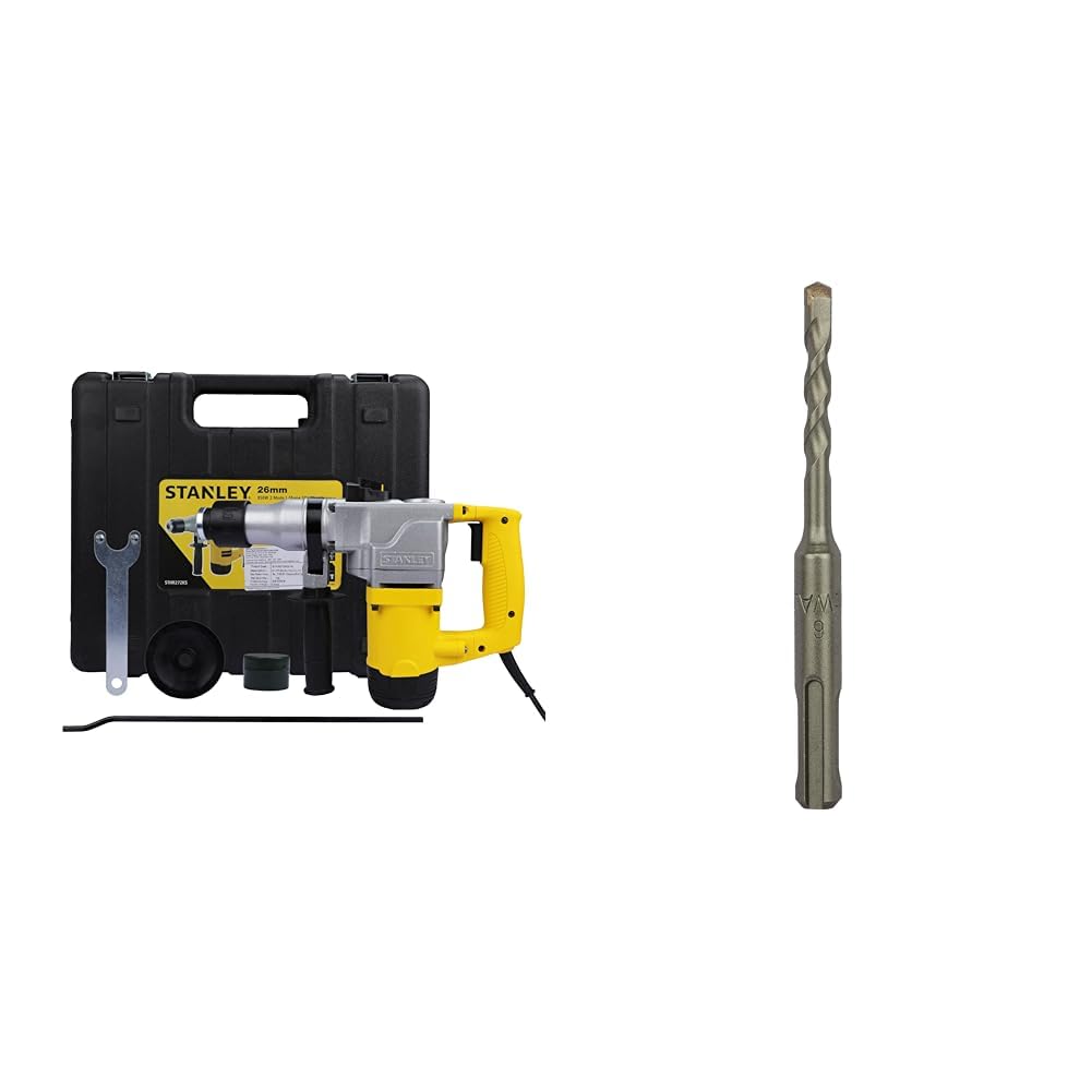 STANLEY STHR272KS 26mm 850-Watt 2-Mode L-Shape SDS-Plus 5Kg Hammer Drill with Kitbox (Yellow and Black)