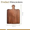 Udaipur Handicrafts Wood Chopping/Cutting Board with Handle Chopping Board/Cutting/Serving Board, Platter for Kitchen Vegetables, Fruits & Cheese Board 36cmx24cmx1.5cm, Brown