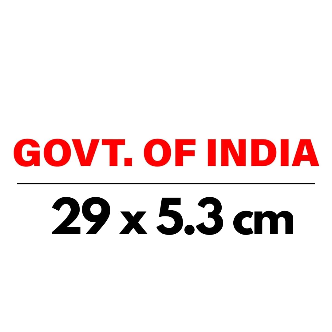 Akshar Arts Bhuwana Pack of 2 | Govt. of India Sticker for Car, Government of India Logo Stickers