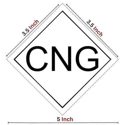 Akshar Arts Bhuwana Combo Pack of 4 CNG Laminated Sticker Size 3.5x3.5 INCH Sticker Size for Car,Bus,Truck & etc with Front Side Gumming Vinyl Sticker