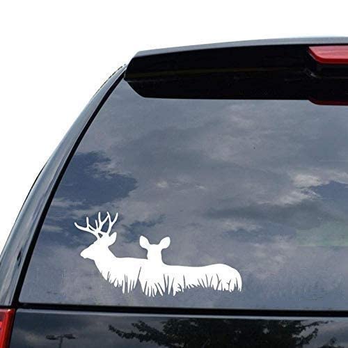 Akshar Arts Bhuwana Self-Adhesive Car sticker car stickers exterior animal car sticker animal Vinyl Family Wall Window Car Bike Sticker, White standard size, 19 x 1 x 8 Centimeters