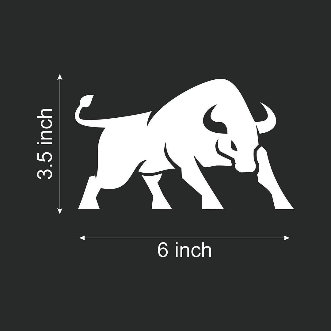 Akshar Arts Bhuwana Pack of 2 Animal Vinyl Self-Adhesive Waterproof Exterior Car Sticker for Vehicle Surface White (3.5inchX6inch)_703