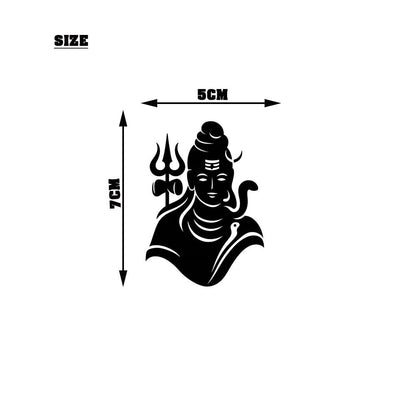 Akshar Arts Bhuwana Lord Shiva Sticker for Bike, Waterproof Stickers, Easy to Apply Long Lasting Vinyl Decal Bike Accessory Vachicle (Pack of 2) (Black)
