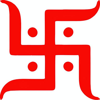 Akshar Arts Bhuwana Diwali Navratri Occasion, Swastik Vinyl Wall Sticker, 8 X 8 Inches Pack of 1-Self-Adhesive