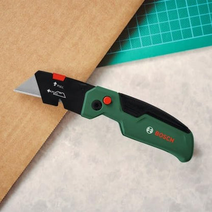 BOSCH Folding Knife | Compact & Portable Design for Easy Storage & Carry | High-Carbon Steel Blade for Durability & Sharpness | Ergonomic Non-Slip Handle for Secure Grip | Safe Blade Locking Mechanism