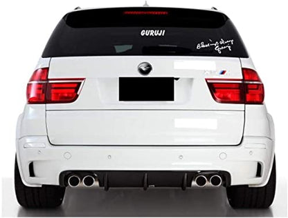 Akshar Arts Bhuwana GURUJI & Blessings Always GURUJI Set White Sticker for Car Bike Laptop Sticker (GURUJI & Blessings Always GURUJI